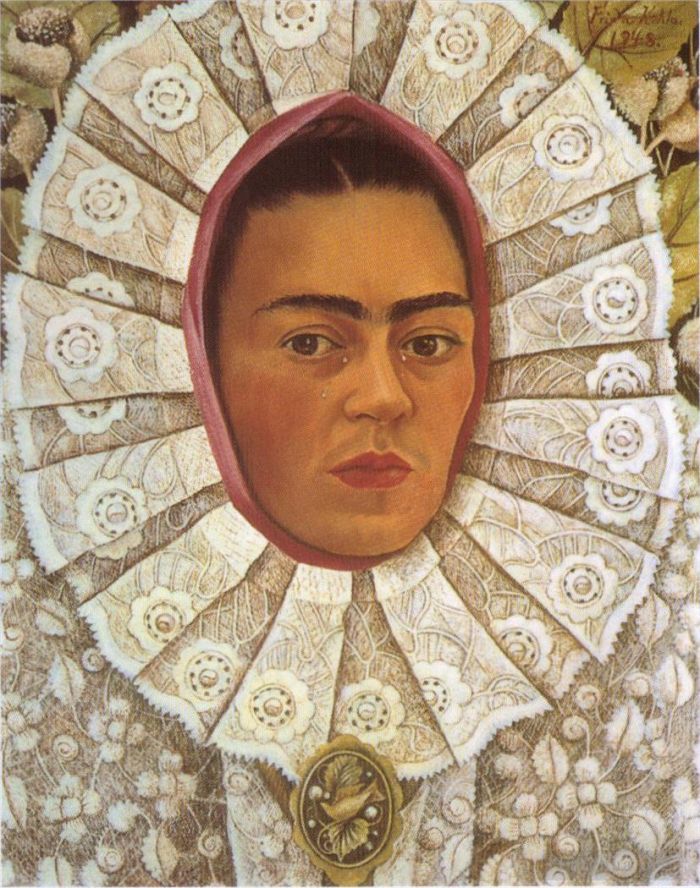 Frida Kahlo de Rivera Peinture à l'huile - Autoportrait 2