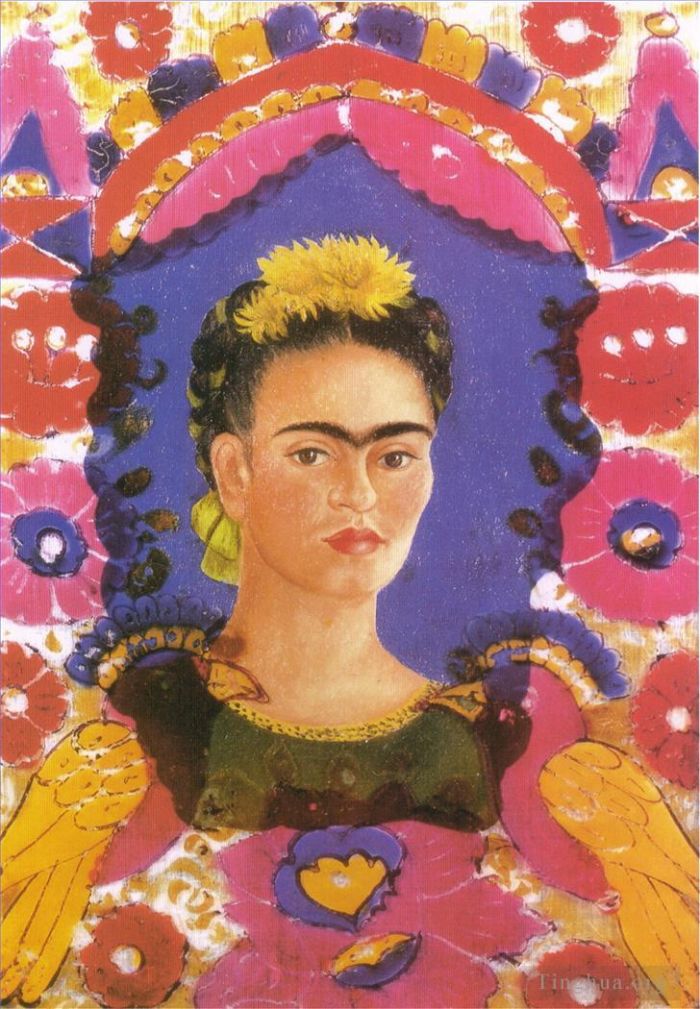Frida Kahlo de Rivera Peinture à l'huile - Autoportrait Le Cadre