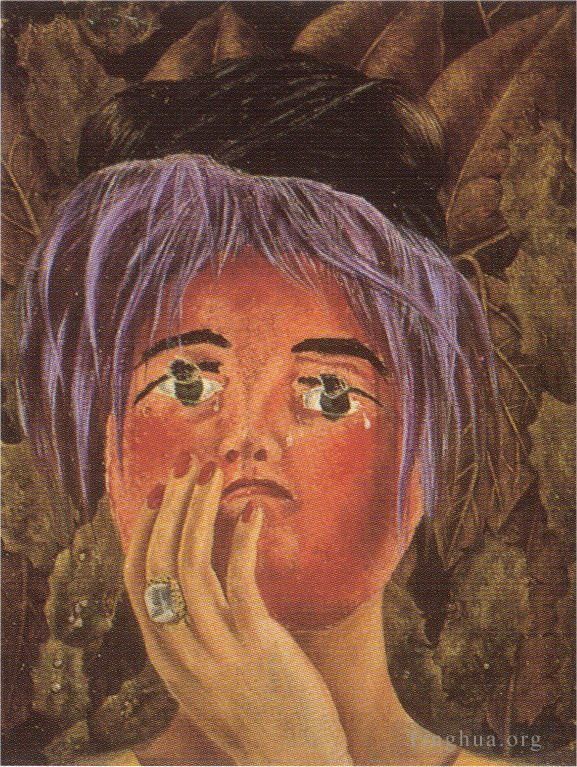 Frida Kahlo de Rivera Peinture à l'huile - Le masque