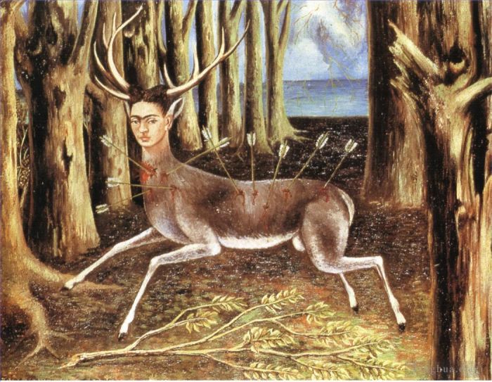 Frida Kahlo de Rivera Peinture à l'huile - Le cerf blessé
