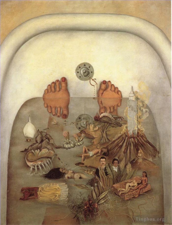 Frida Kahlo de Rivera Peinture à l'huile - Ce que l'eau m'a donné