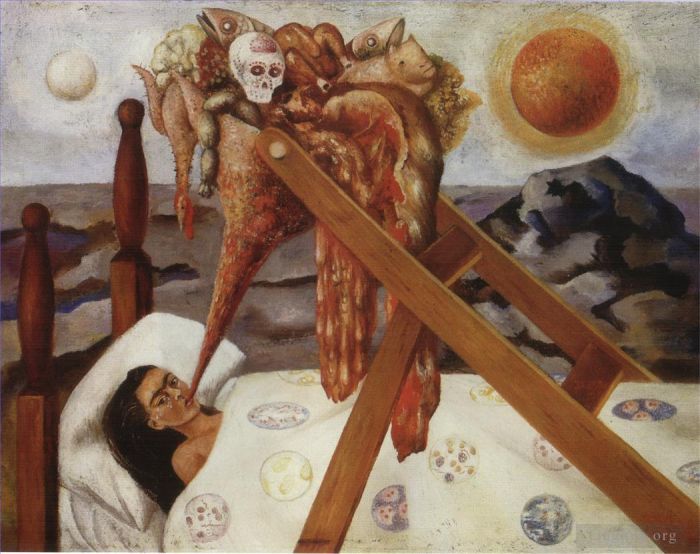 Frida Kahlo de Rivera Peinture à l'huile - Sans espoir