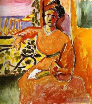 Henri Matisse œuvre - Une femme assise devant la fenêtre 1905