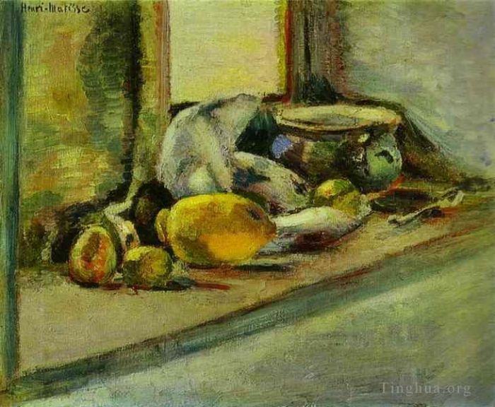 Henri Matisse Peinture à l'huile - Pot bleu et citron vers 1897