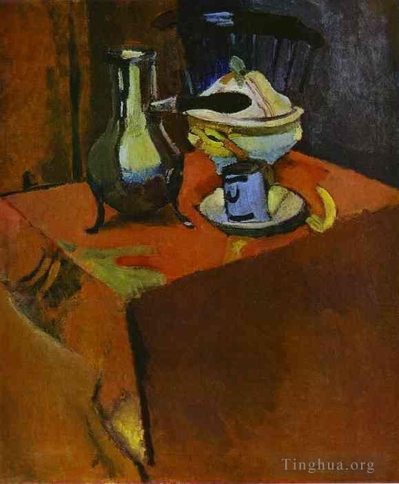Henri Matisse Peinture à l'huile - Vaisselle sur une table