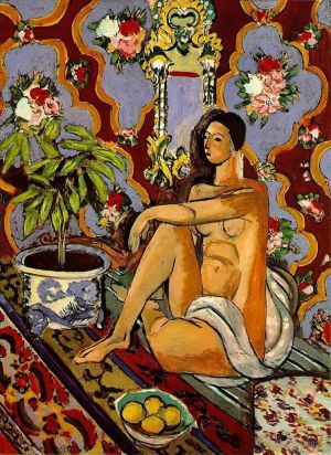 Henri Matisse œuvre - Figure Décorative sur Fond Ornemental Fin 1925