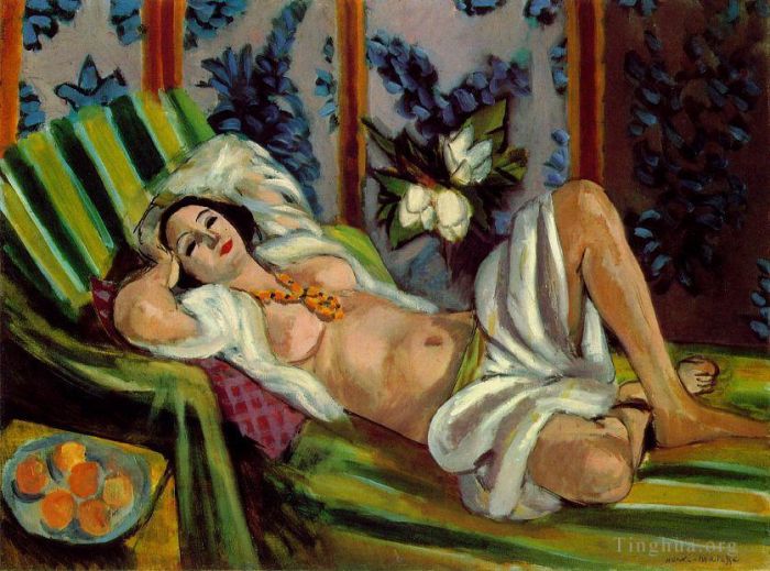 Henri Matisse Peinture à l'huile - Odalisque aux magnolias 1923