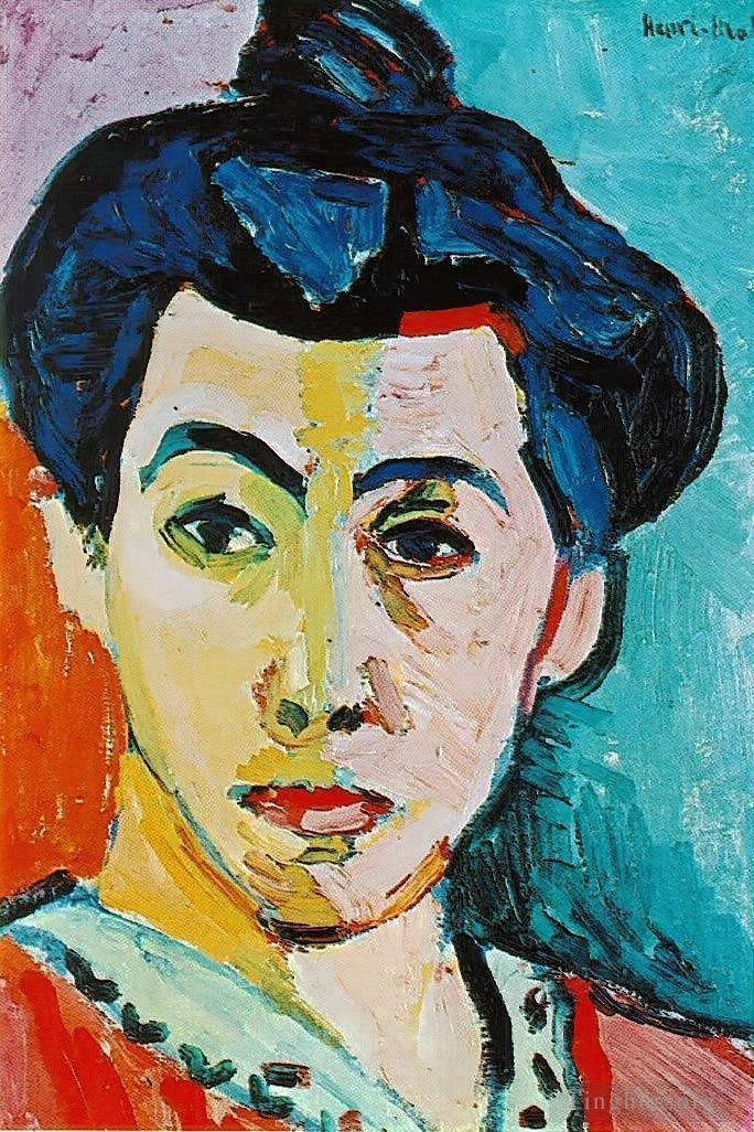 Henri Matisse Peinture à l'huile - Rayure Madame Matisse