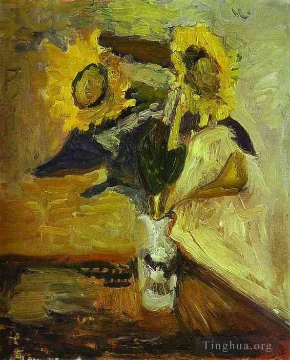 Henri Matisse Peinture à l'huile - Vase de Tournesols 1898