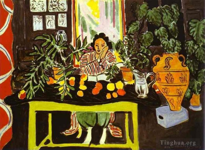 Henri Matisse Types de peintures - Intérieur avec vase étrusque
