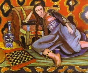 Henri Matisse œuvre - Odalisque sur un canapé turc 1928