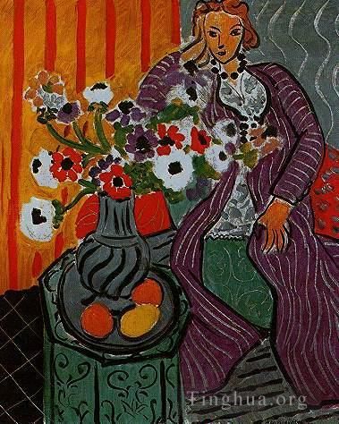 Henri Matisse Types de peintures - Robe violette et Anémones