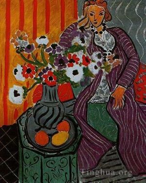 Henri Matisse œuvre - Robe violette et Anémones