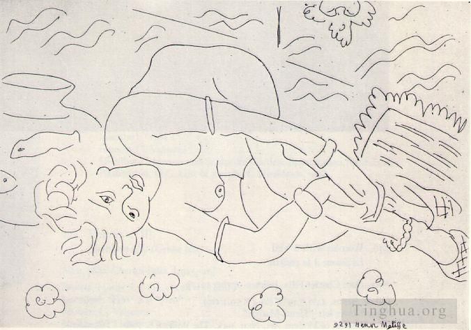 Henri Matisse Types de peintures - Etude d'un nu vu à l'envers
