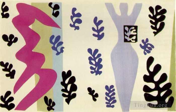 Henri Matisse Types de peintures - The Knife ThrowerLe lanceur de couteaux Assiette XV de Jazz