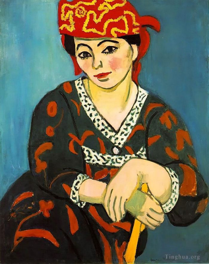 Henri Matisse Types de peintures - La Coiffe Rouge Madras Mme Matisse Madras Rouge