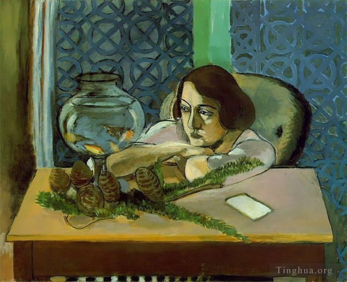 Henri Matisse Types de peintures - Femme devant un aquarium 1921