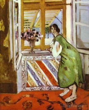 Henri Matisse œuvre - Jeune fille à la robe verte 1921