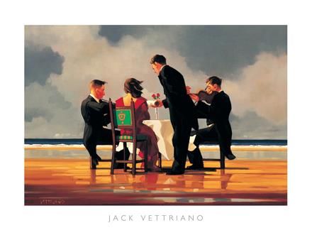 Jack Vettriano Peinture à l'huile - Élégie pour un amiral mort