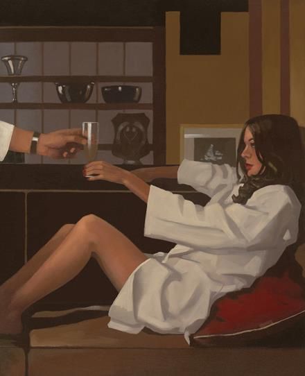 Jack Vettriano Peinture à l'huile - Manof Mystery