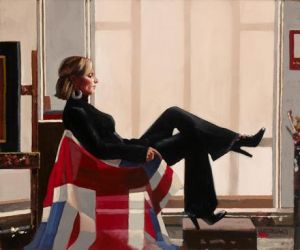Peinture à l'huile contemporaine - Olympia Portrait De Zara Phillips