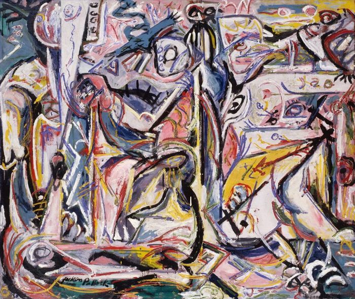 Paul Jackson Pollock Peinture à l'huile - Circoncision janvier