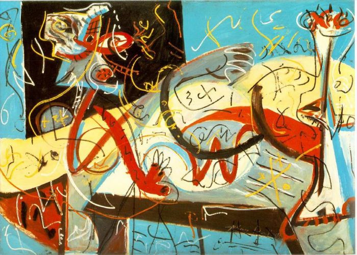 Paul Jackson Pollock Types de peintures - Figure sténographique