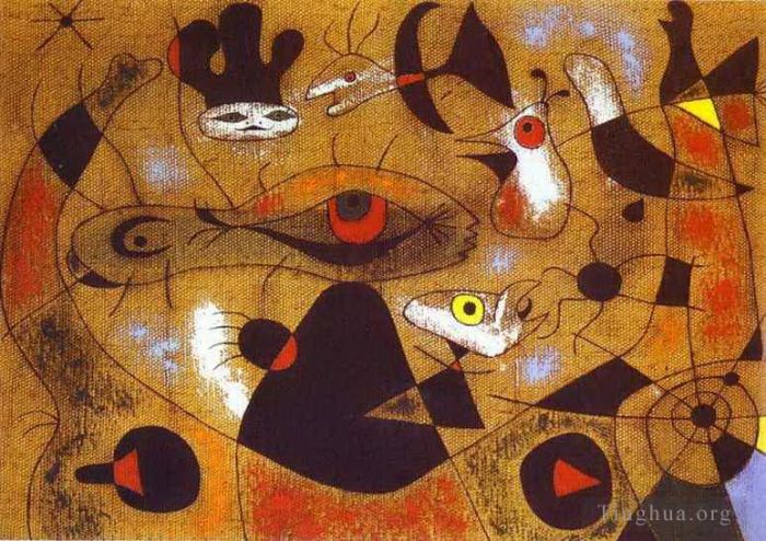 Joan Miró Types de peintures - Une goutte de rosée tombant d'un oiseau