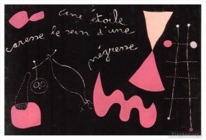 Joan Miró œuvre - Une étoile caresse les seins d’une femme noire