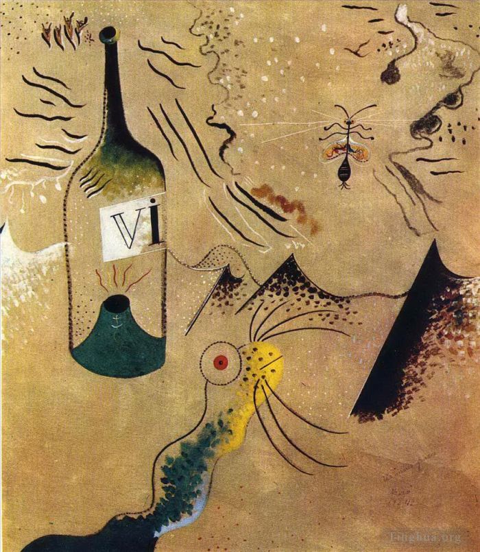 Joan Miró Types de peintures - Bouteille de vigne