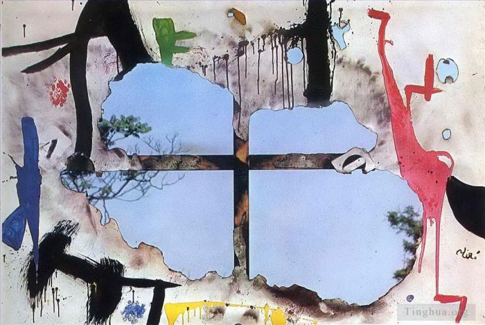 Joan Miró Types de peintures - Toile brûlée I