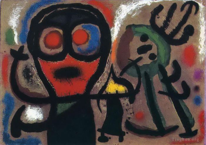 Joan Miró Types de peintures - Personnage et oiseau 2