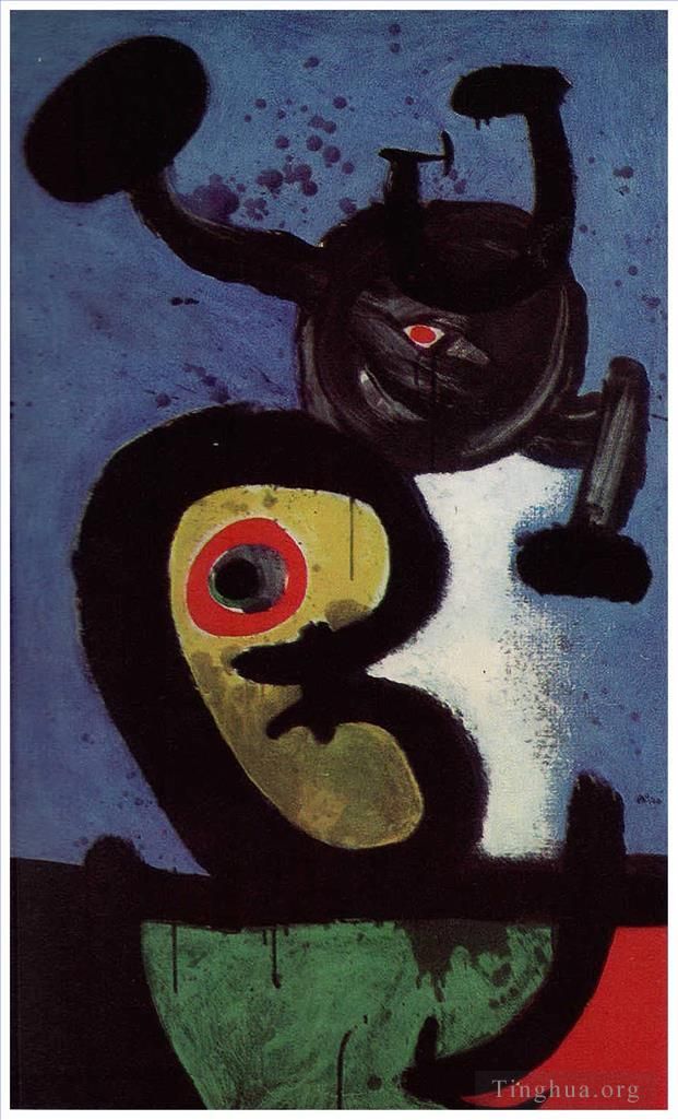 Joan Miró Types de peintures - Personnage et oiseau dans la nuit