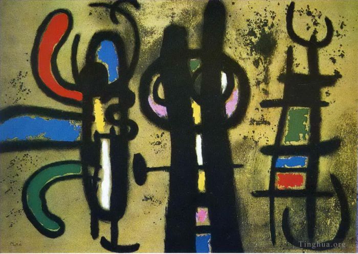 Joan Miró Types de peintures - Personnage et oiseau