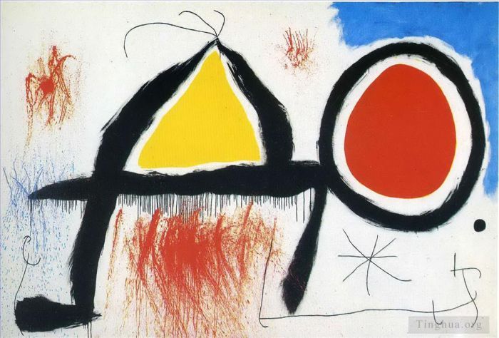 Joan Miró Types de peintures - Personnage devant le soleil