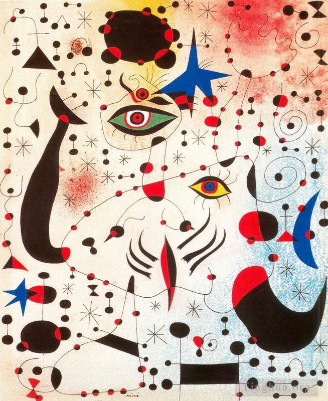 Joan Miró Types de peintures - Chiffres et constellations amoureux d'une femme