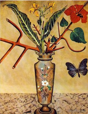 Joan Miró œuvre - Fleurs et papillon