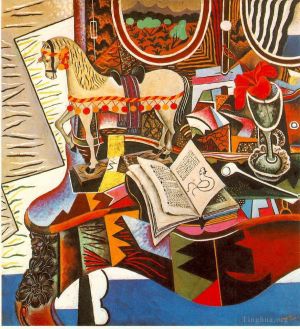 Joan Miró œuvre - Pipe à cheval et fleur rouge