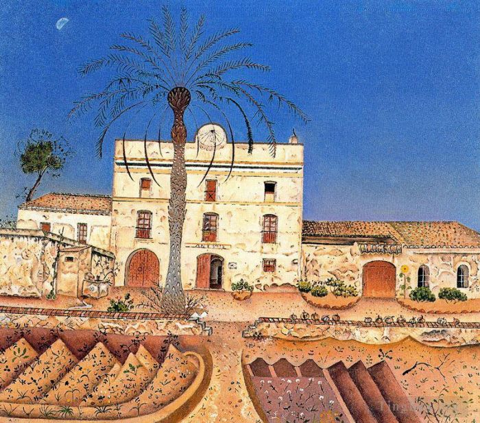 Joan Miró Types de peintures - Maison avec palmier
