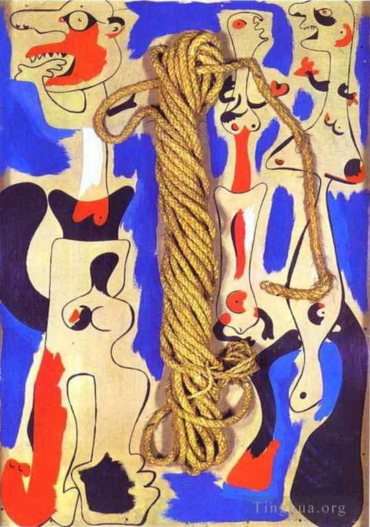 Joan Miró Types de peintures - Corde et gens I
