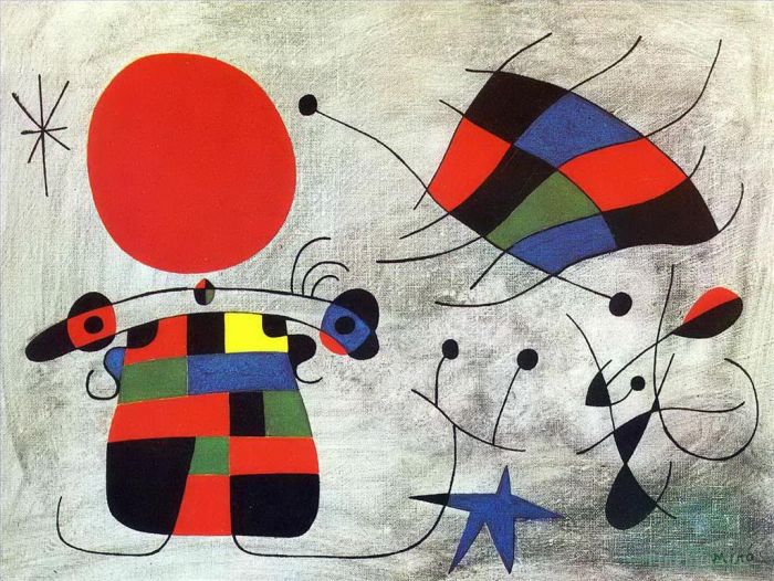 Joan Miró Types de peintures - Le sourire des ailes flamboyantes