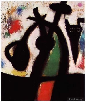 Joan Miró œuvre - Femme et oiseau dans la nuit 2
