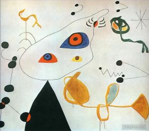 Joan Miró œuvre - Femme et oiseau dans la nuit 3