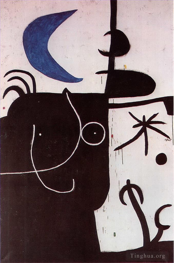 Joan Miró Types de peintures - Femme devant la lune