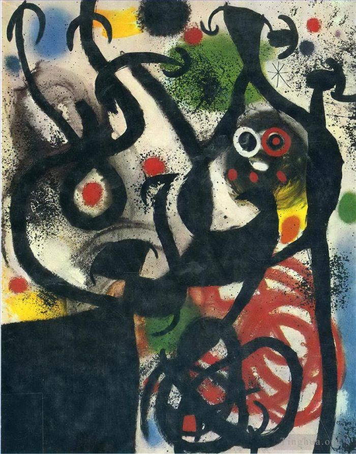 Joan Miró Types de peintures - Femmes et oiseaux dans la nuit