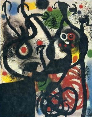 Joan Miró œuvre - Femmes et oiseaux dans la nuit