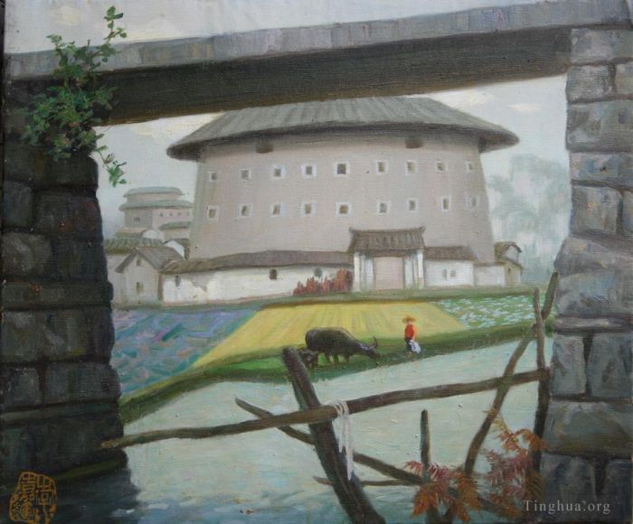 Li Jiahui Peinture à l'huile - Construction en terre 2005
