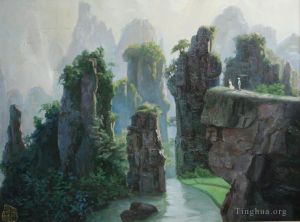 Li Jiahui œuvre - Baie de Shentang à Zhangjiajie