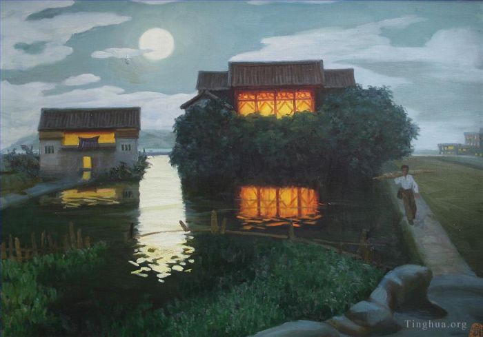 Li Jiahui Peinture à l'huile - Nuit de printemps