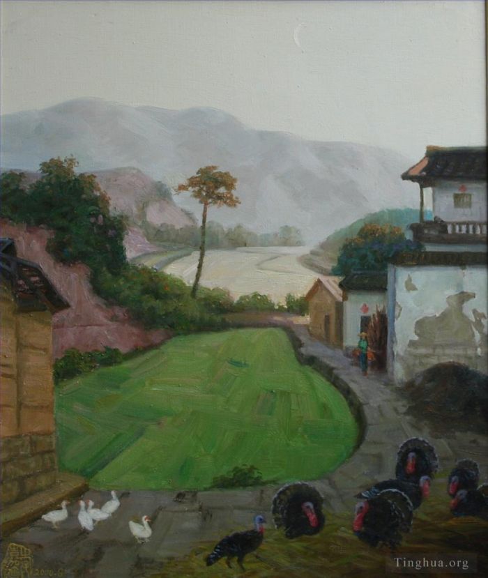 Li Jiahui Peinture à l'huile - Il a plu hier soir